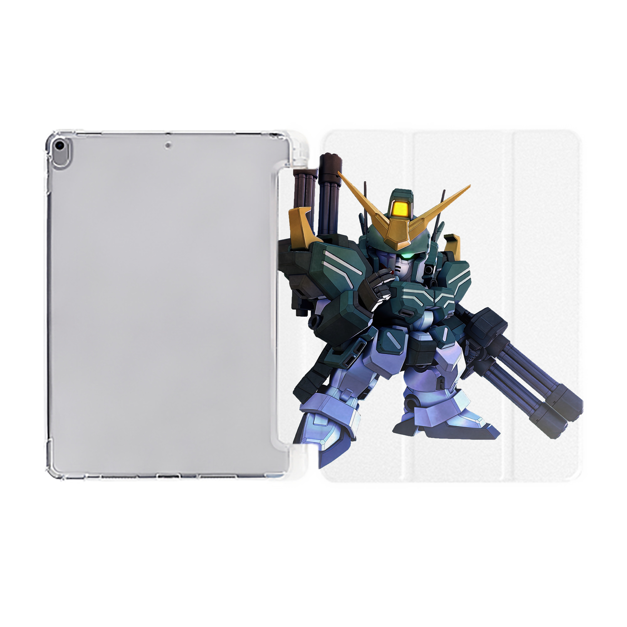 （画像用） 機動戦士ガンダム Mobile Suit Gundam IPad ケース ペン収納付き 三つ折りスタンド PUレザー×シリコン 対応機種9.5/10.5/10.9インチ